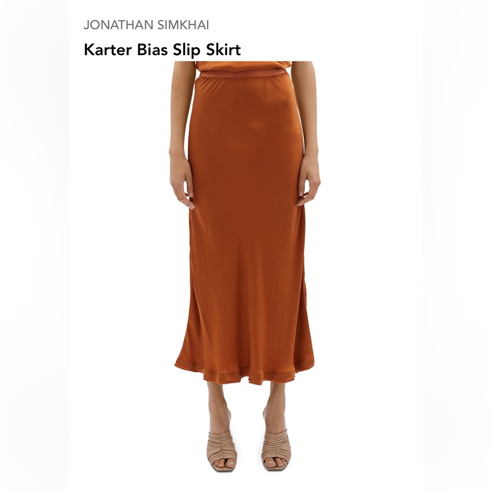 Jonathan Simkhai Standard Karter Bias Slip Skirt